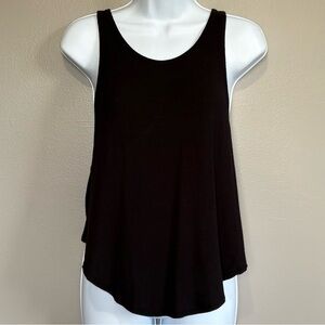 Athleta Racerback Ribbed Cut Out Tank Top Black Womens XS